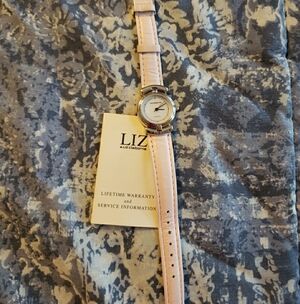 Liz Claiborne Pink Blush Leather Watch